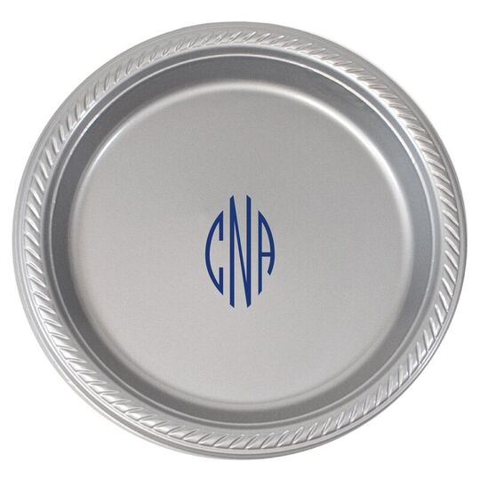 Shaped Oval Monogram Plastic Plates